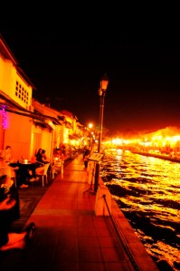 Melaka River at night